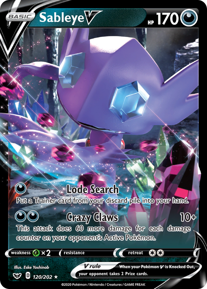 Sableye V (120/202) [Sword &amp; Shield: Base Set] 