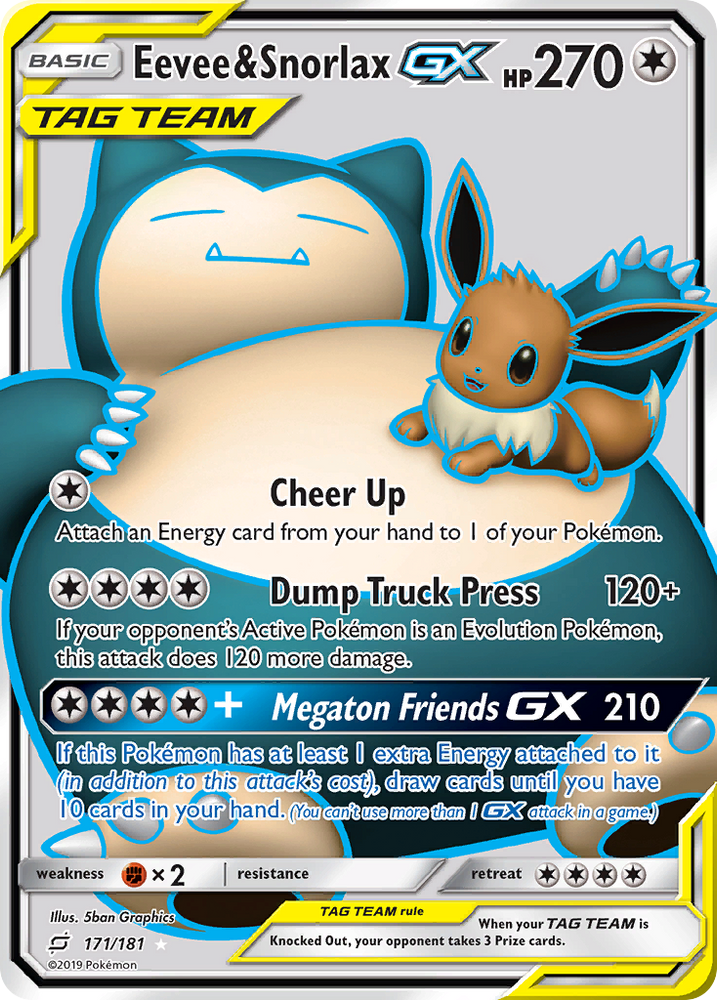 Eevee &amp; Snorlax GX (171/181) [Sun &amp; Moon: Team Up] 