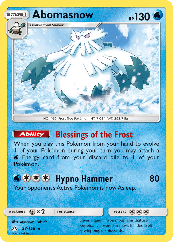 Abomasnow (38/156) [Sun &amp; Moon: Ultra Prism] 