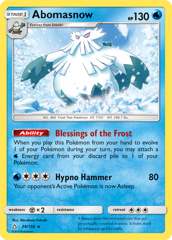 Abomasnow (38/156) [Sun &amp; Moon: Ultra Prism] 