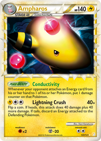 Ampharos (105/123) [HeartGold &amp; SoulSilver: Base Set] 