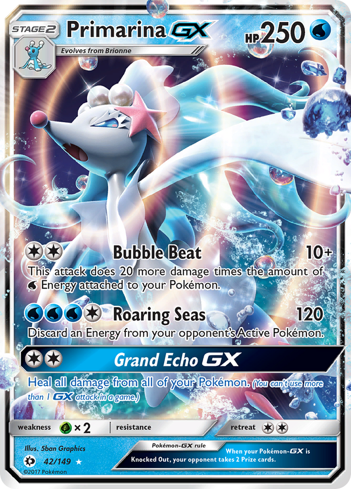 Primarina GX (42/149) [Sun &amp; Moon: Base Set] 