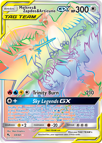 Moltres &amp; Zapdos &amp; Articuno GX (69/68) [Sun &amp; Moon: Hidden Fates] 