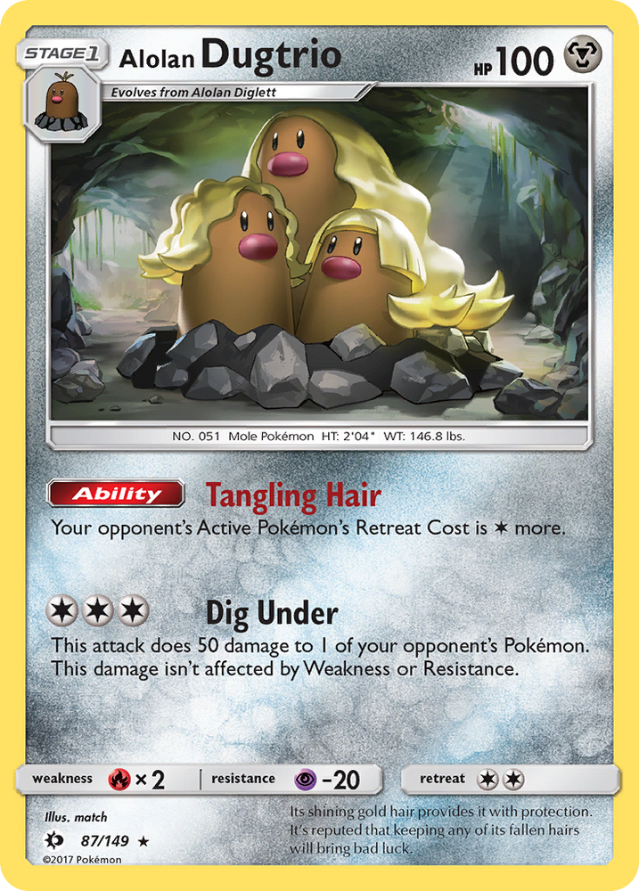 Alolan Dugtrio (87/149) [Sun &amp; Moon: Base Set] 