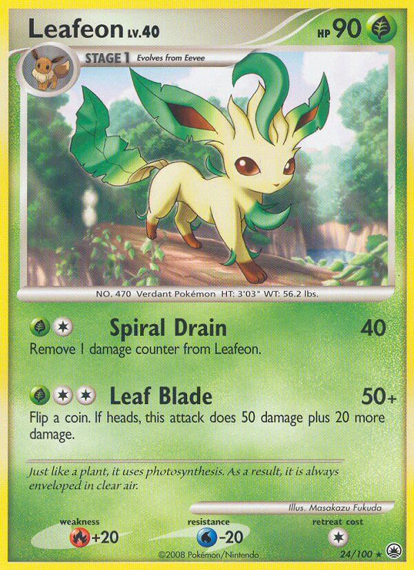 Leafeon (24/100) (Theme Deck Exclusive) [Diamond &amp; Pearl: Majestic Dawn] 