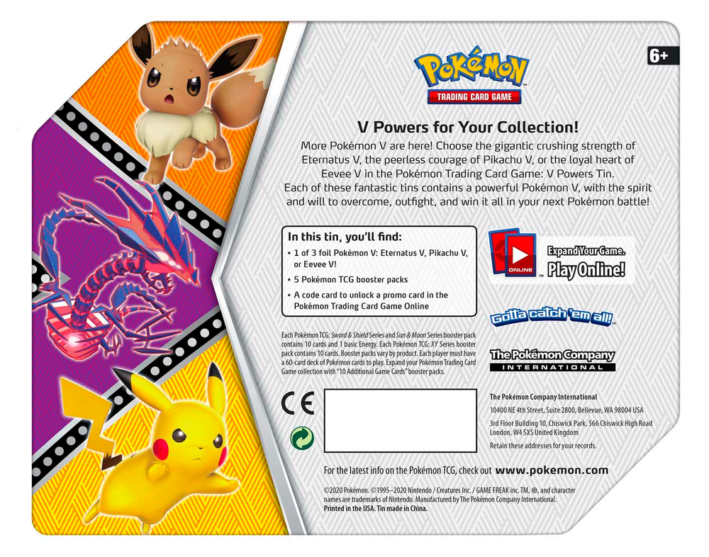 Sword & Shield - V Powers Tin (Eevee V)