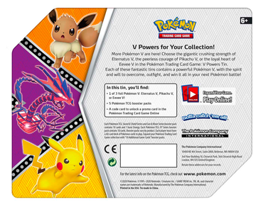 Sword &amp; Shield - V Powers Tin (Eevee V) 