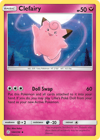 Clefairy (144/236) [Sun &amp; Moon: Cosmic Eclipse] 