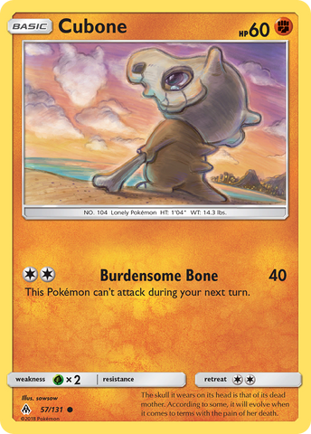 Cubone (57/131) [Sun &amp; Moon: Forbidden Light] 