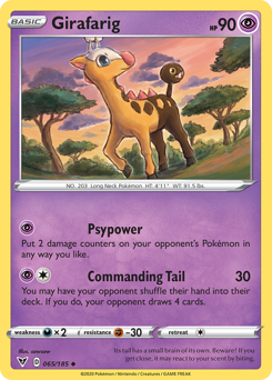 Girafarig (065/185) [Sword &amp; Shield: Vivid Voltage] 