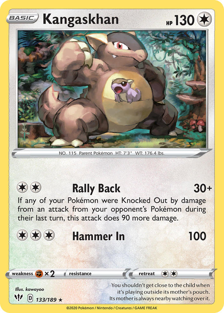 Kangaskhan (133/189) (Theme Deck Exclusive) [Sword &amp; Shield: Darkness Ablaze] 