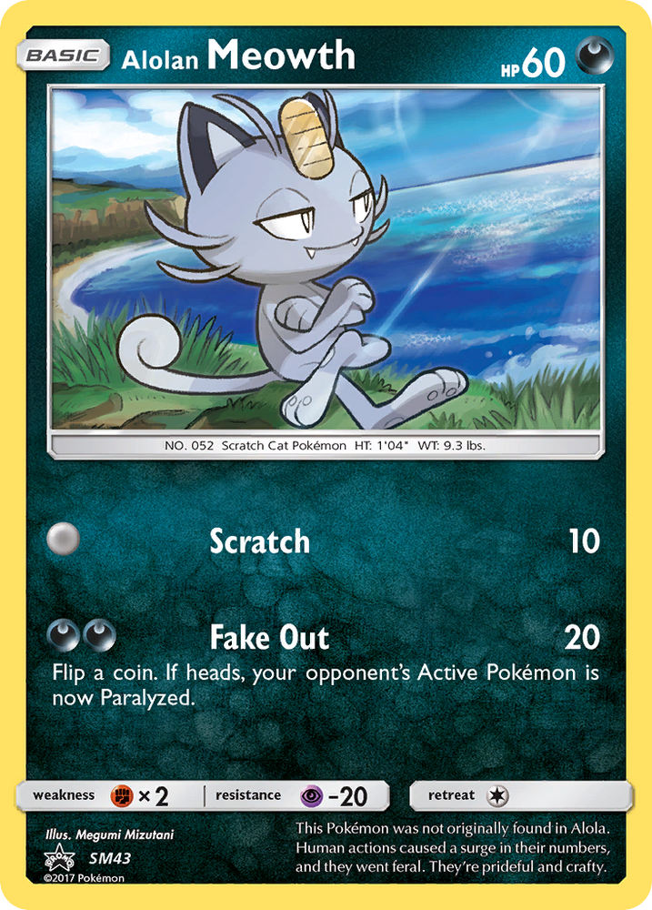 Alolan Meowth (SM43) [Sun &amp; Moon: Black Star Promos] 