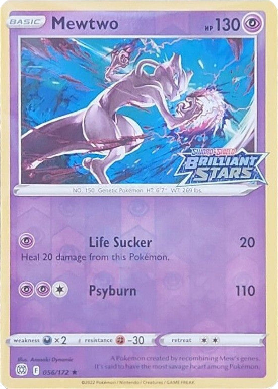 Mewtwo (056/172) (Brilliant Stars Stamped) [Sword &amp; Shield: Brilliant Stars] 