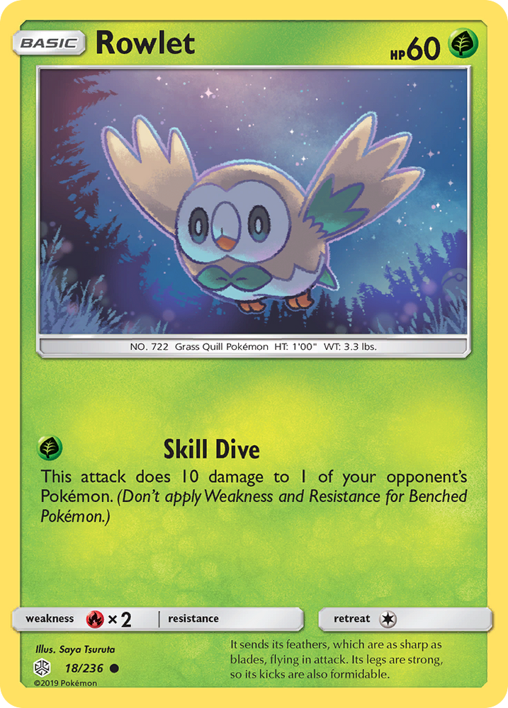 Rowlet (18/236) [Sun &amp; Moon: Cosmic Eclipse] 