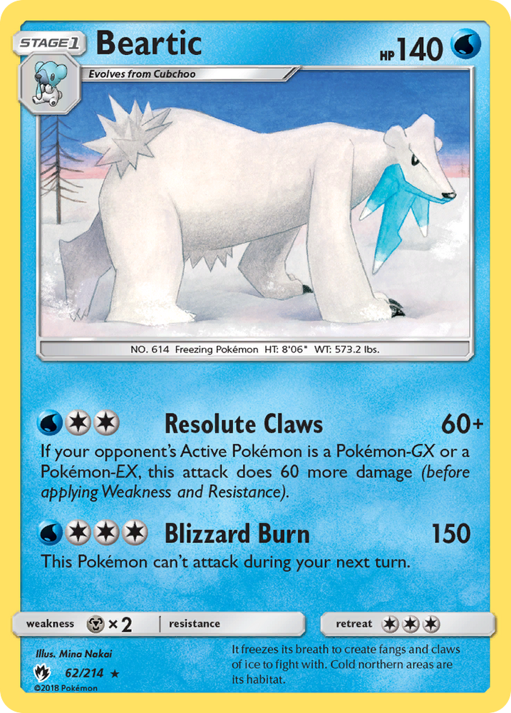 Beartic (62/214) [Sun &amp; Moon: Lost Thunder] 