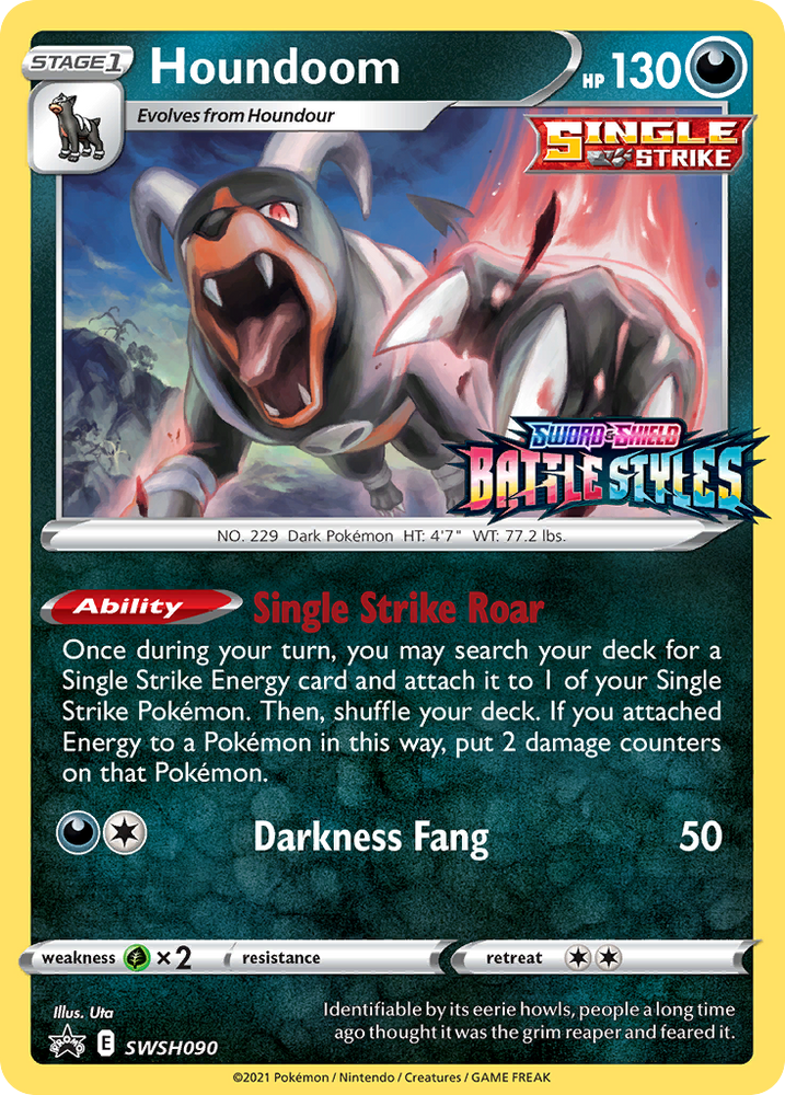 Houndoom (SWSH090) (Prerelease Promo) [Sword &amp; Shield: Black Star Promos] 