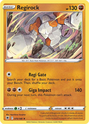 Regirock (075/189) [Sword &amp; Shield: Astral Radiance] 