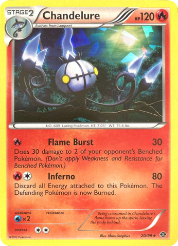 Chandelure (20/99) (Cracked Ice Holo) [Black &amp; White: Next Destinies] 