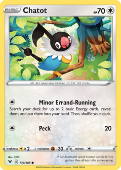 Chatot (139/185) [Sword &amp; Shield: Vivid Voltage] 