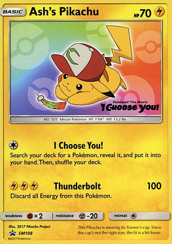 Ash's Pikachu (SM108) [Sun &amp; Moon: Black Star Promos] 