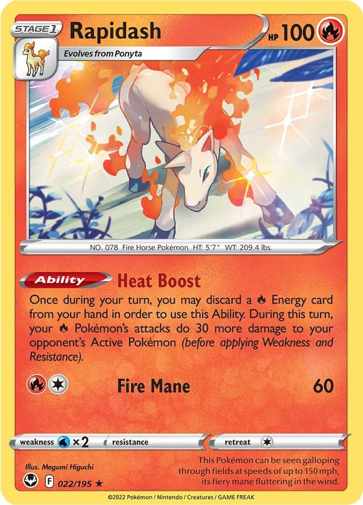 Rapidash (022/195) (Theme Deck Exclusive) [Sword &amp; Shield: Silver Tempest] 