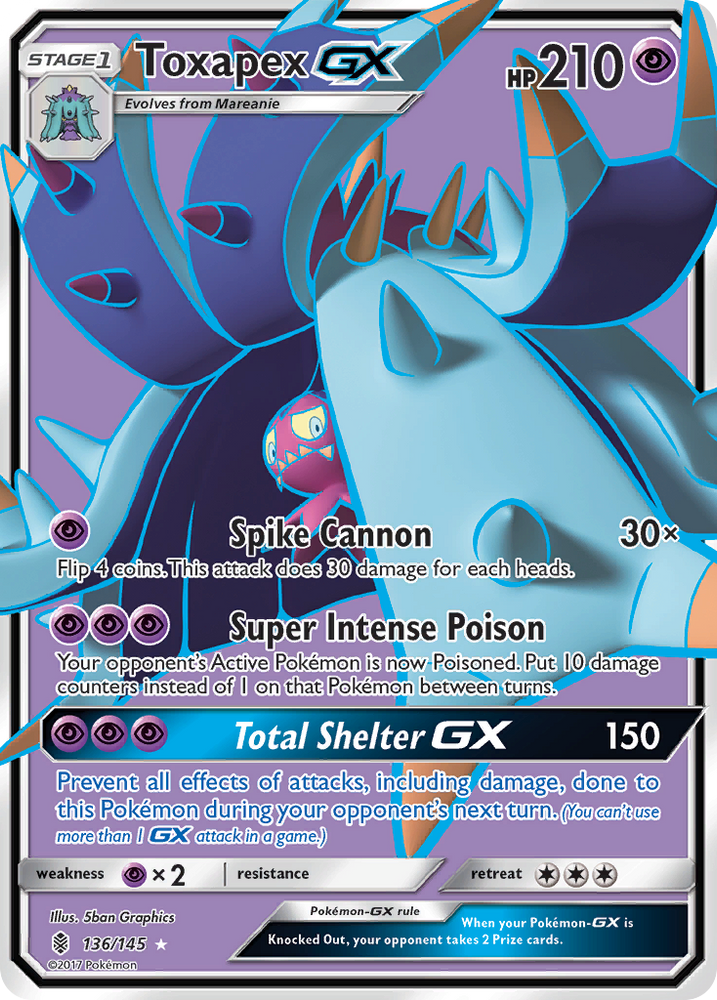 Toxapex GX (136/145) [Sun &amp; Moon: Guardians Rising] 