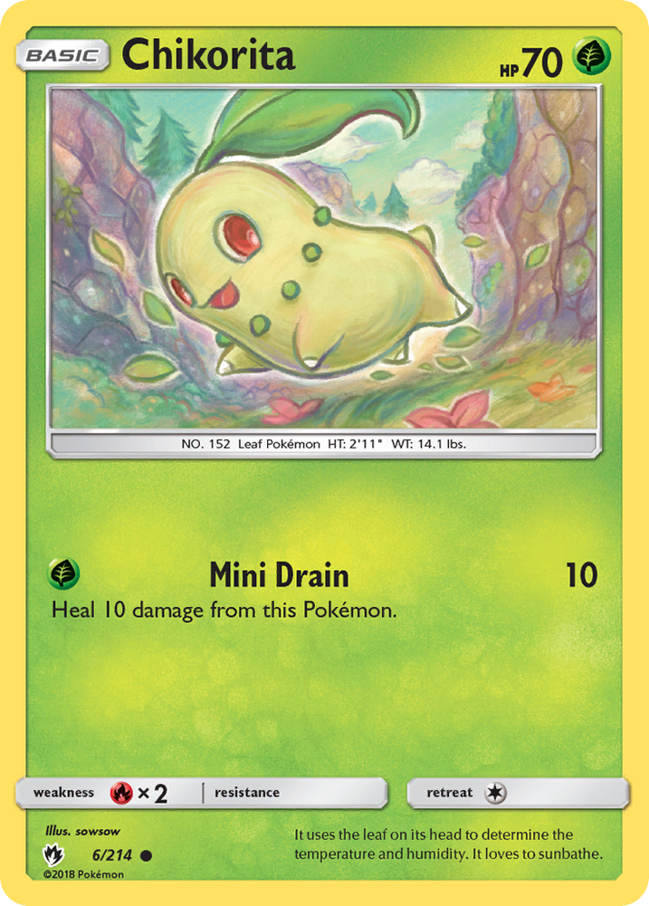 Chikorita (6/214) [Sun &amp; Moon: Lost Thunder] 