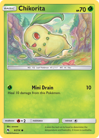 Chikorita (6/214) [Sun &amp; Moon: Lost Thunder] 