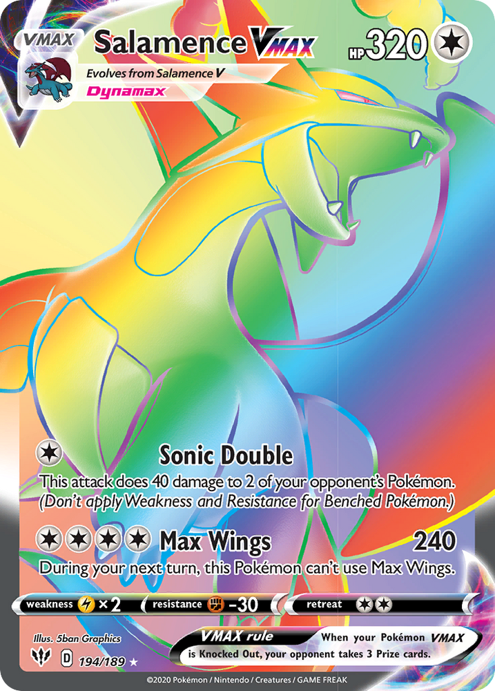 Salamence VMAX (194/189) [Sword &amp; Shield: Darkness Ablaze] 