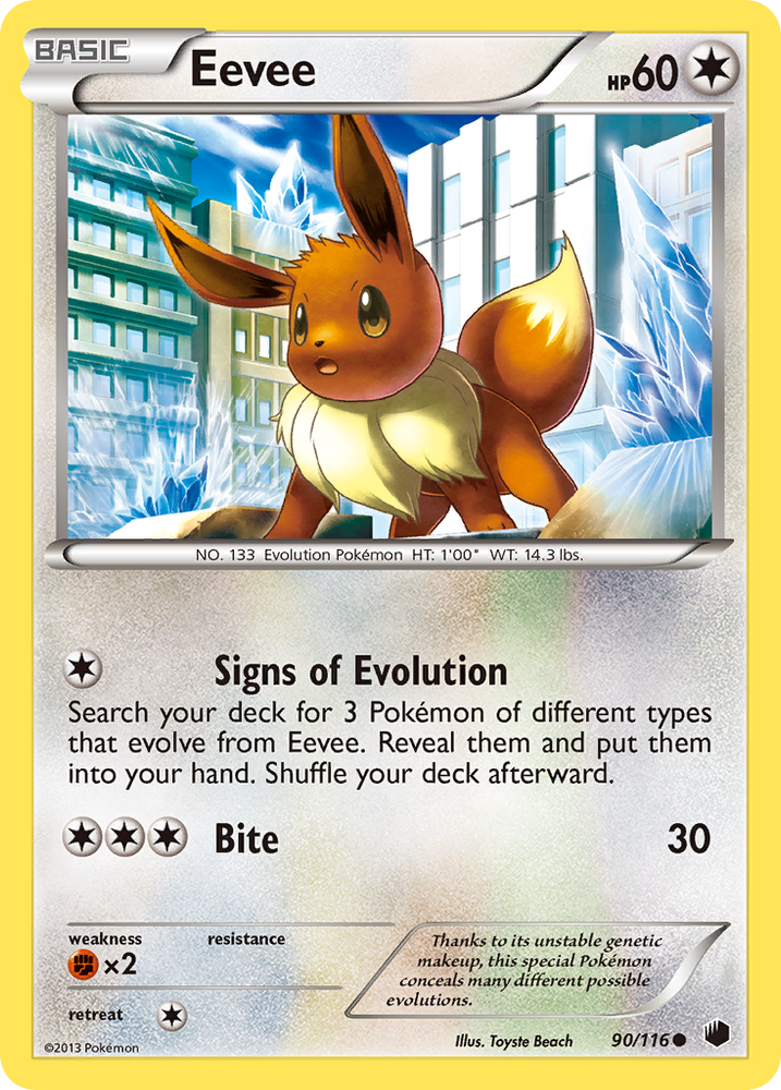 Eevee (90/116) [Black &amp; White: Plasma Freeze] 