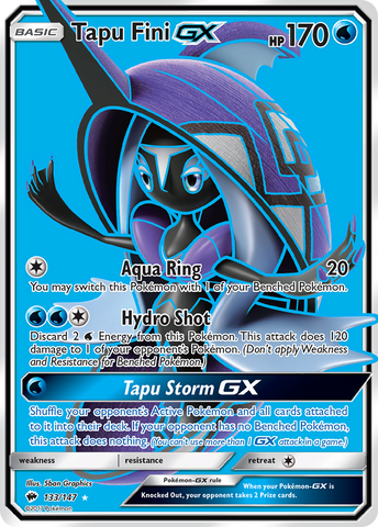 Tapu Fini GX (133/147) [Sun &amp; Moon: Burning Shadows] 