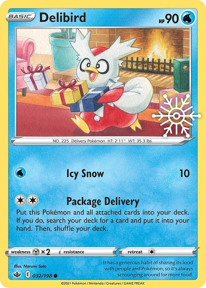 Delibird (032/198) (Holiday Calendar) [Sword &amp; Shield: Chilling Reign] 