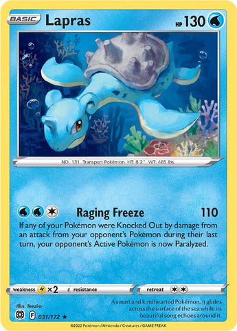 Lapras (031/172) [Sword &amp; Shield: Brilliant Stars] 