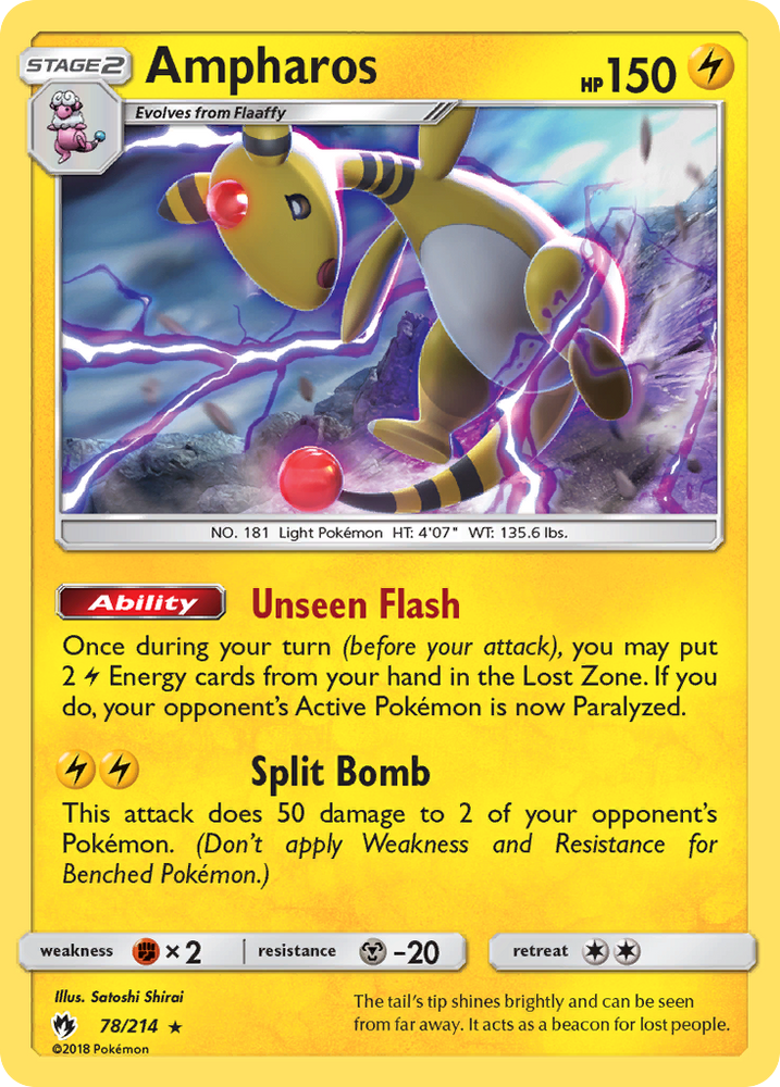 Ampharos (78/214) [Sun &amp; Moon: Lost Thunder] 