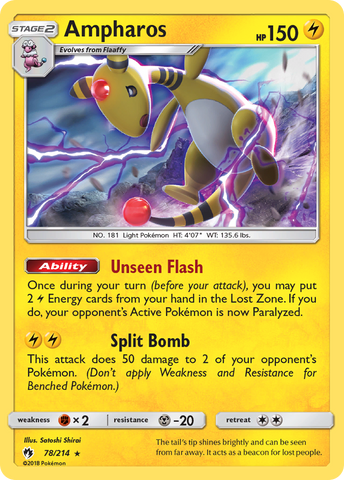 Ampharos (78/214) [Sun &amp; Moon: Lost Thunder] 