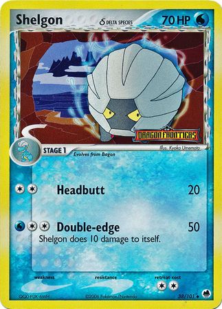 Shelgon (38/101) (Delta Species) (Stamped) [EX: Dragon Frontiers]