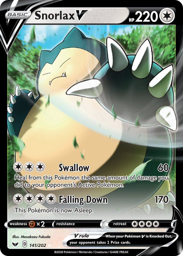 Snorlax V (141/202) (Oversized) [Sword &amp; Shield: Base Set] 