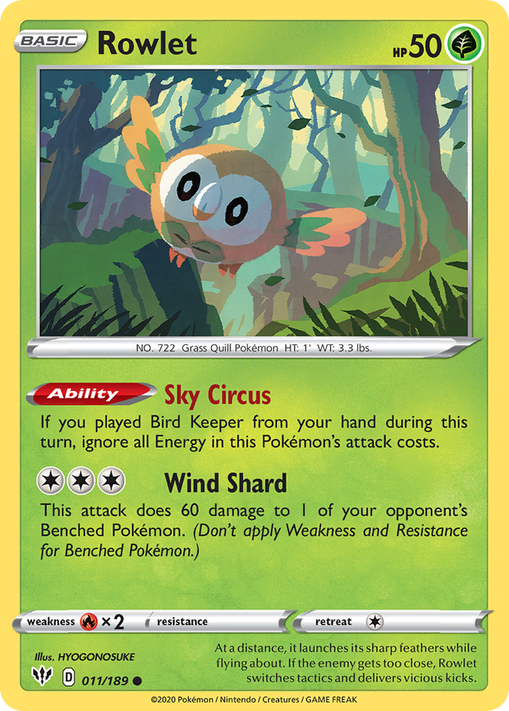 Rowlet (011/189) [Sword &amp; Shield: Darkness Ablaze] 