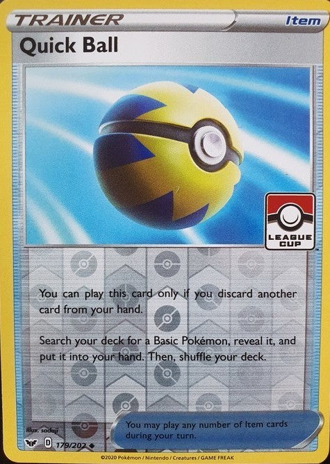 Quick Ball (179/202) (League Promo Staff) [Sword &amp; Shield: Base Set] 