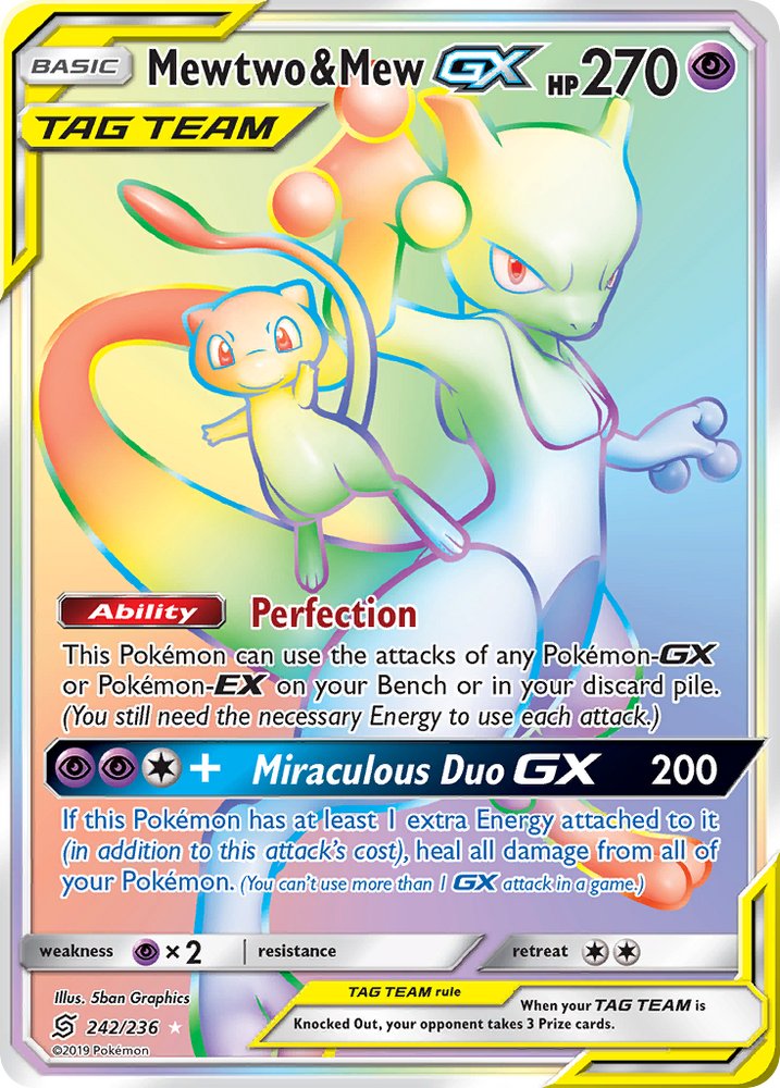 Mewtwo &amp; Mew GX (242/236) [Sun &amp; Moon: Unified Minds] 