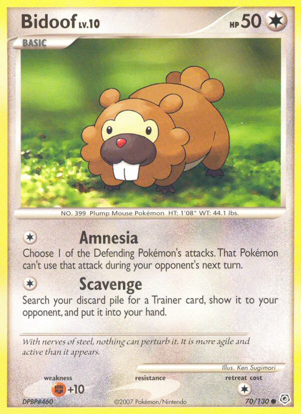 Bidoof (70/130) [Diamond &amp; Pearl: Base Set] 
