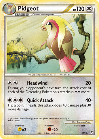 Pidgeot (30/95) [HeartGold &amp; SoulSilver: Call of Legends] 