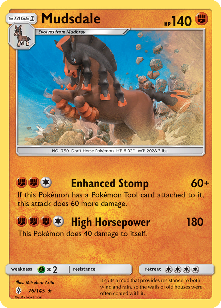 Mudsdale (76/145) [Sun &amp; Moon: Guardians Rising] 