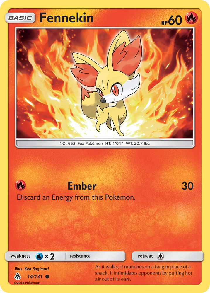 Fennekin (14/131) [Sun &amp; Moon: Forbidden Light] 