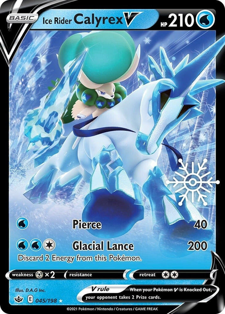 Ice Rider Calyrex V (045/198) (Holiday Calendar) [Sword &amp; Shield: Chilling Reign] 