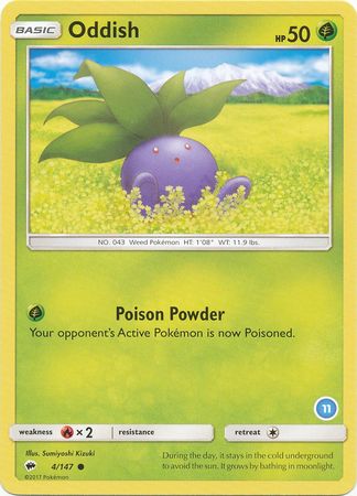 Oddish (4/147) (Deck Exclusive #11) [Sun &amp; Moon: Trainer Kit - Alolan Ninetales] 