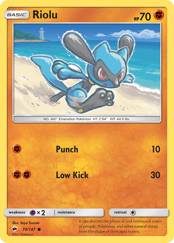 Riolu (70/147) [Sun &amp; Moon: Burning Shadows] 