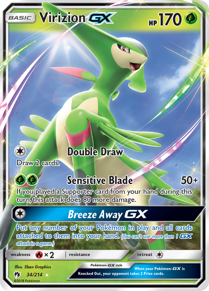 Virizion GX (34/214) [Sun &amp; Moon: Lost Thunder] 