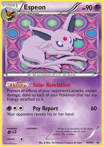 Espeon (BW92) [Black &amp; White: Black Star Promos] 