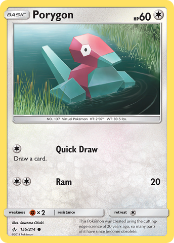 Porygon (155/214) [Sun &amp; Moon: Unbroken Bonds] 